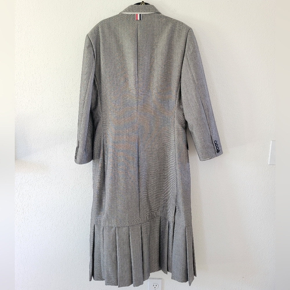 Thom Browne Grey Double Breasted Pleated Bottom C… - image 6